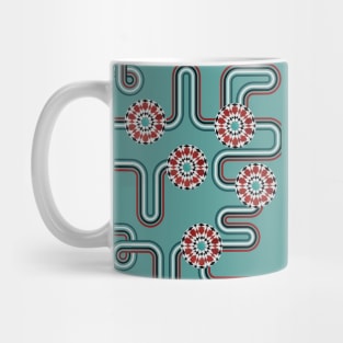 Mozaic Maze - Poppy Mug